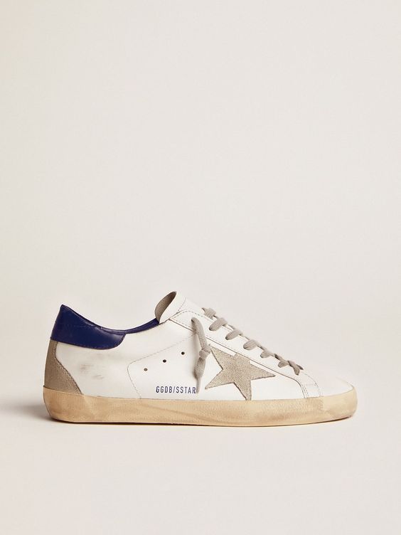 Golden Goose Super-Star White Royal Blue Grey