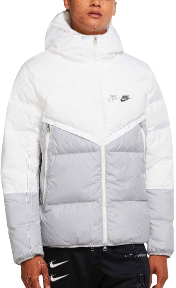 Nike Puffer Jacket - White/Grey