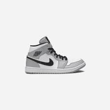 K-Jordan 1 Mid Light Smoke Grey